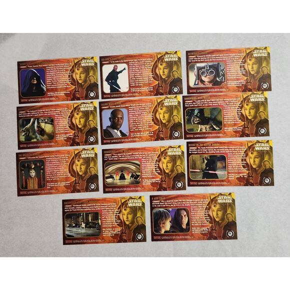 Topps Star Wars Episode 1 Widevision Series 1 Trading Cards Lot Of 26 1999 NM - Picture 3 of 4